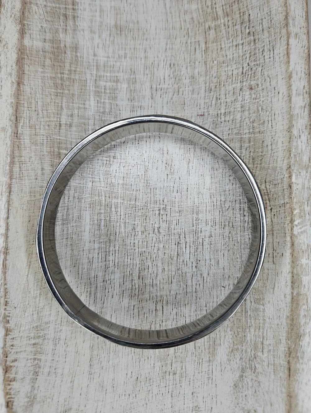 Vintage Yellow Shell Inlay Silver Bangle Bracelet Boho Mother of Pearl Look